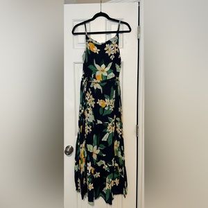 Citrus & Navy Old Navy Flowy Maxi Dress